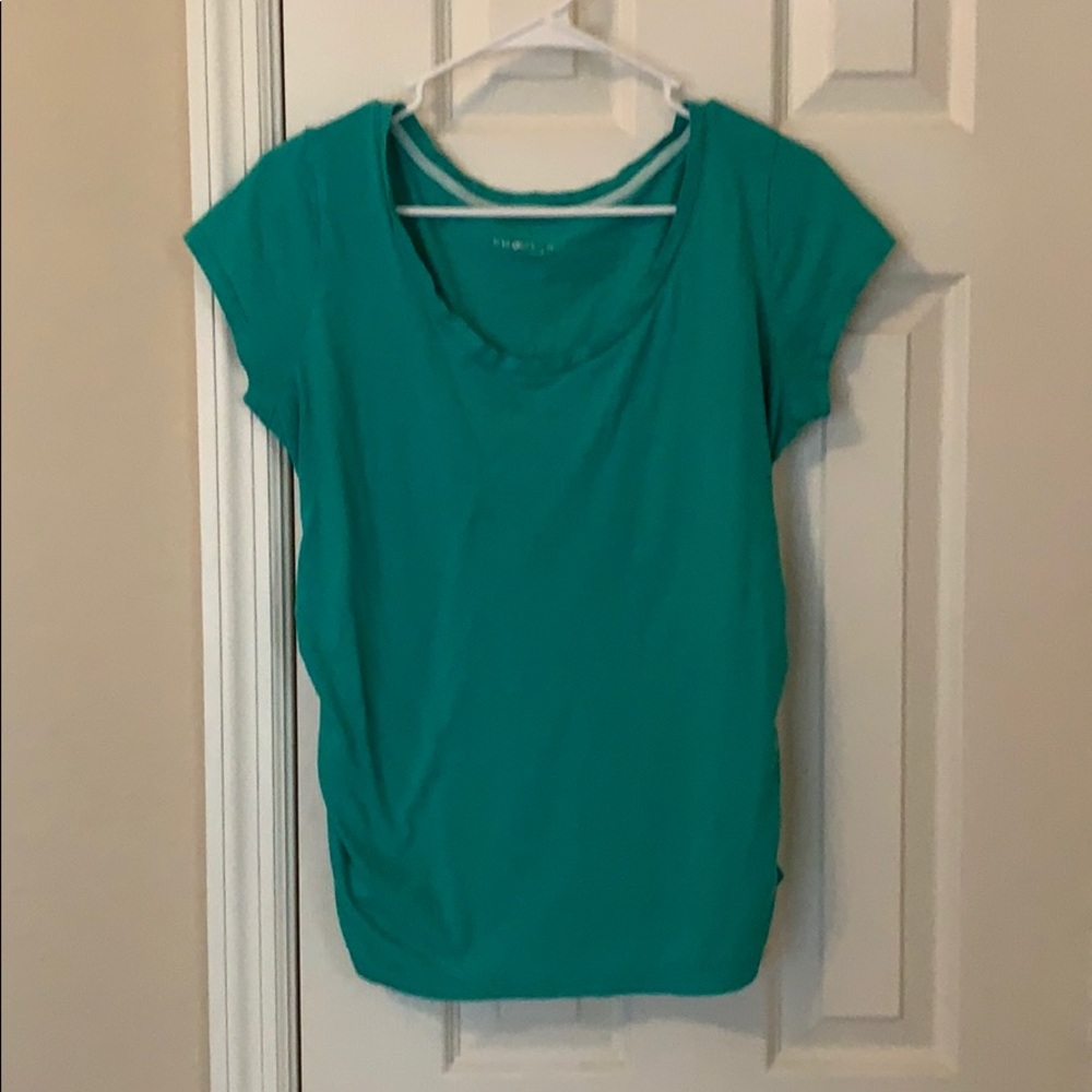 Green Basic Maternity Shirt